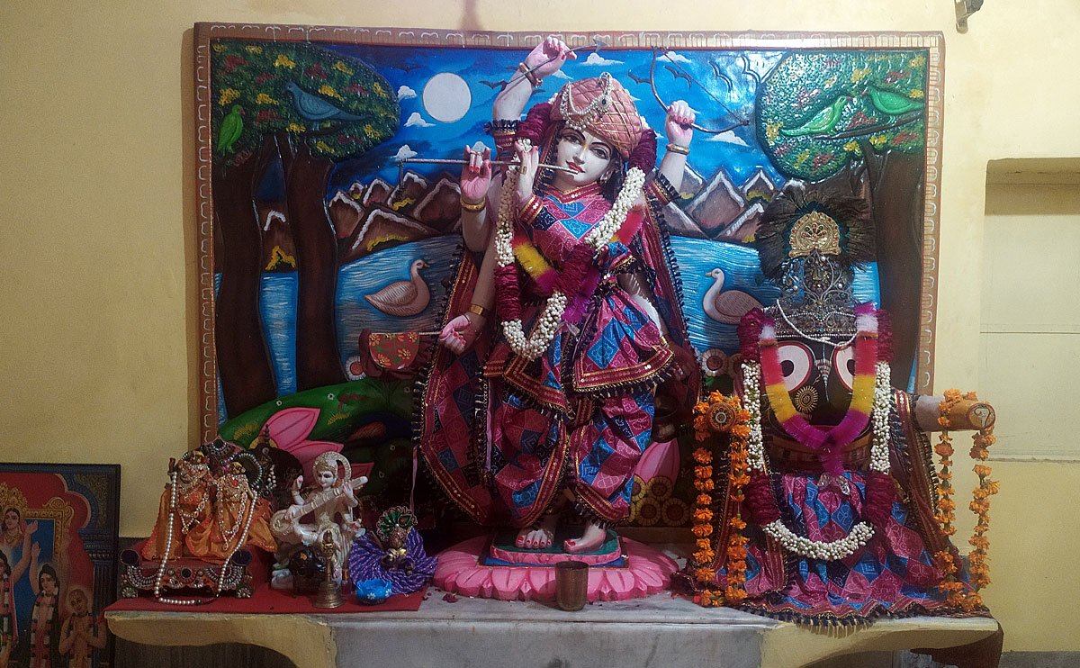 Shadbhujaroop Shri Chaitanya Mahaprabhu Ji at Shri Radha Damodar Ji Temple