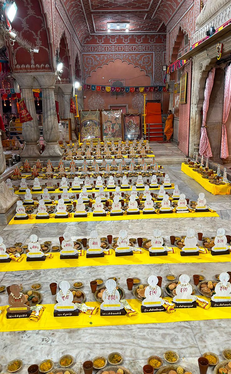 108 Santon Ki Prasadi Ki Jhanki at Shri Radha Govind Dev Ji Temple